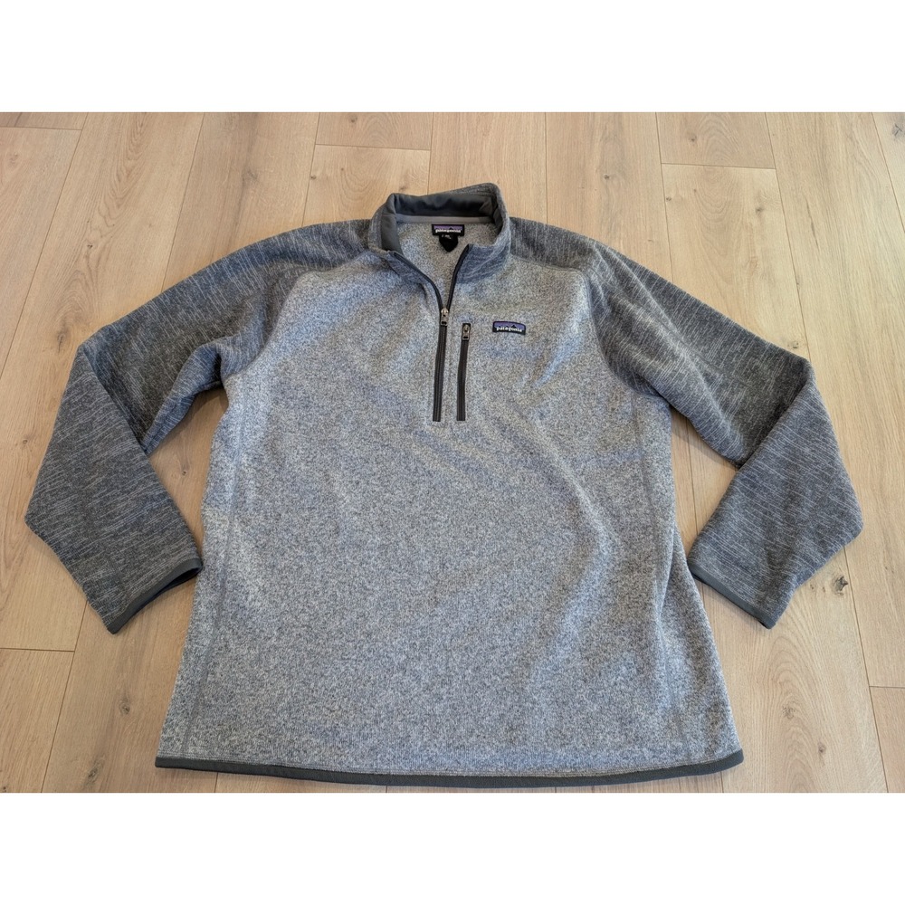 Patagonia Better Sweater Mens 2XL Gray 1/4 Zip Fleece Pullover Hiking Outdoors